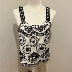 Design History Elegant Embroidered Women's Top Size S